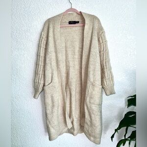 70s era LeRoy knitwear cream cardigan